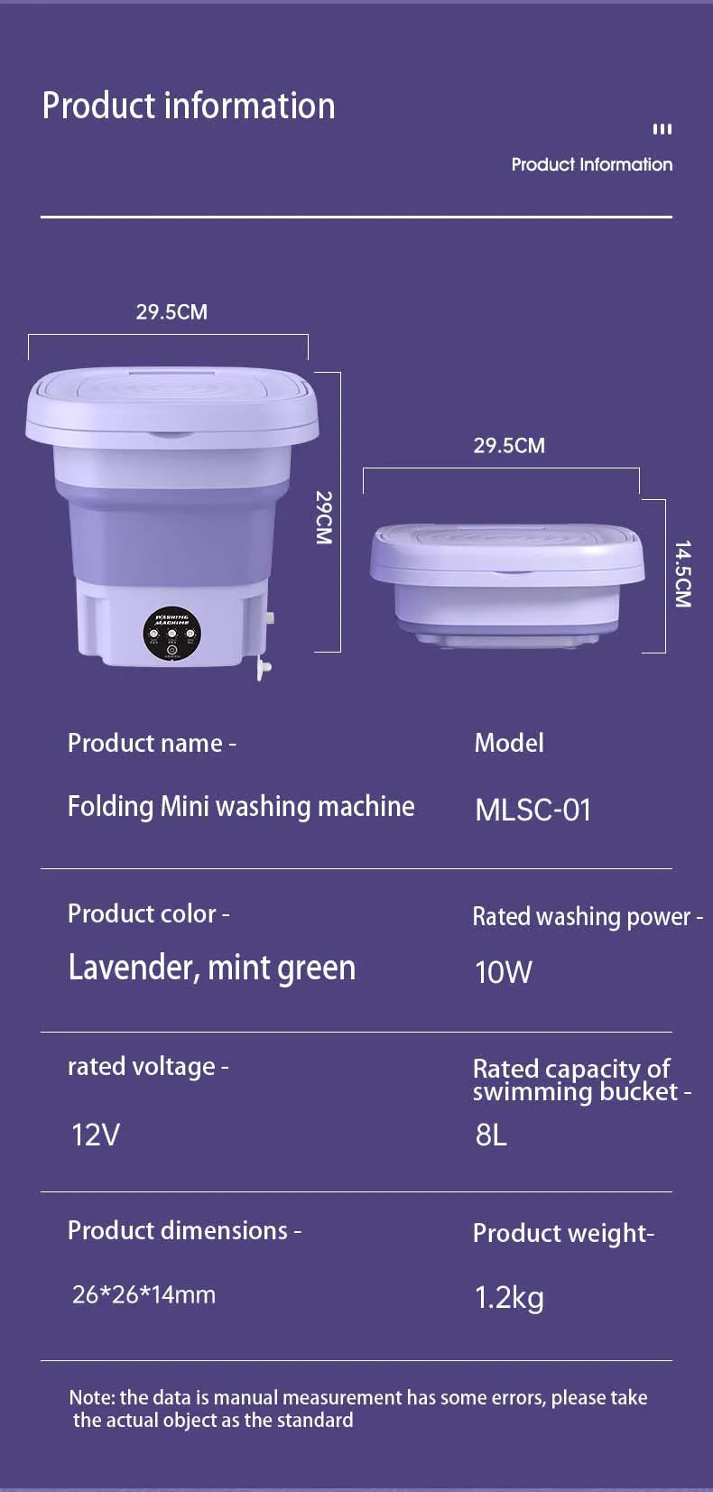 Mini Foldable Washing Machine